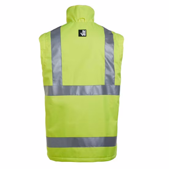 Reflective Jackets High Visibility Waterproof Roadway Safety Clothing 2 in 1 Work Wear Jacket with Removable Sleeves