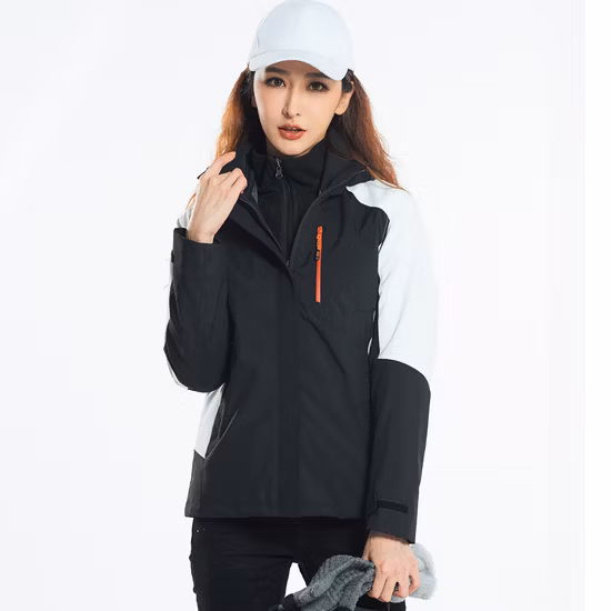 2 in 1 Windbreaker & Waterproof Fashion Hoodie Padded Winter Ski Snow Down Jacket