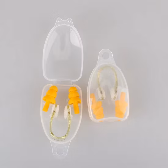 Showering Diving Swimming Waterproof Soft and Flexible Silicone Earplugs and Nose Clip